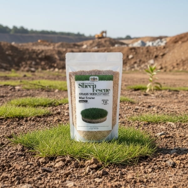 Old Cobblers Farm™ Wicked Tuff Turf Sheep Fescue (Variety Not Stated) - Low-Maintenance, Drought-Tolerant Grass Seed for Meadows, Slopes & Natural Lawns (5 lbs | 10 lbs | 15 lbs | 20 lbs)(5lbs)