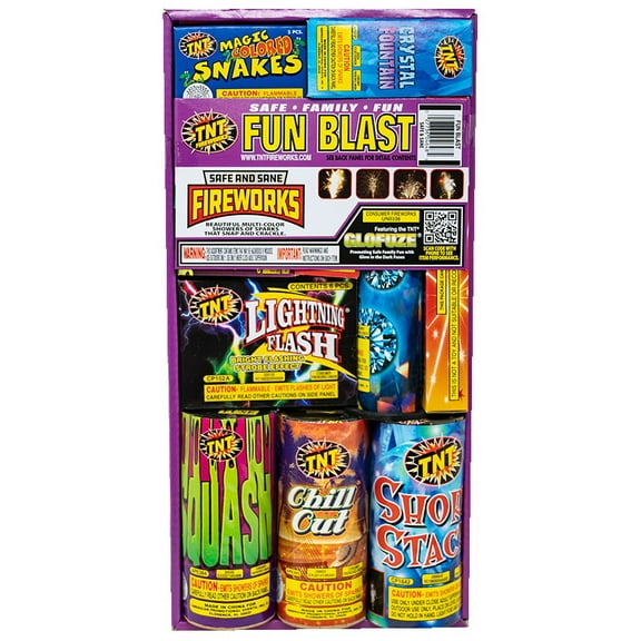 TNT Fireworks, Fun Blast, Ground Based Fountain Assortment, Any Occasion