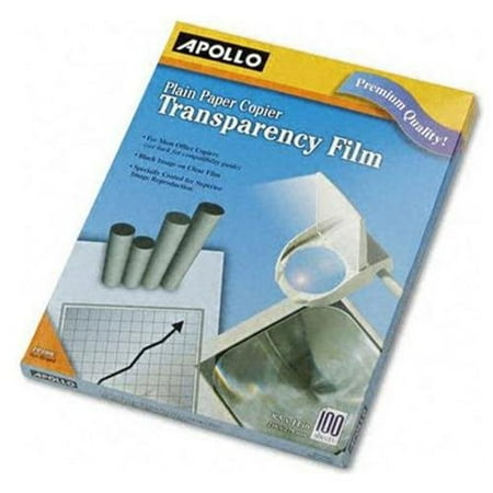 Apollo Plain Paper Copier Film, Multiple Types Available, 8.5" x 11", Clear, Pack of 100 Sheets