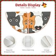 thumbnail image 4 of Daiia Funny Cats Drawing Merry Christmas Tree Skirt , Xmas Large Lace-up Tree Skirt, Santa Snowflakes Rustic Home Decorations New Year Party Farmhouse Decor-48", 4 of 7