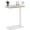 White, variant on CZMDZH Adjustable C Table with Wheels, Mobile Snack Side End Table Sofa Couch Bedside Table Laptop Cart TV Tray Night Stand Small Space Side Table(23.6" W x 13.8" D,White)