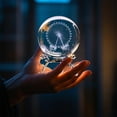 thumbnail image 1 of weibbin Engraved Decorative Crystal Sphere Decorative Quartz Glass Ball, Model Astronomy Sphere, Paperweight Crystal Display Sculpture Home Decor Crafts for Kids Friends, 1 of 6