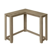 JERFIT Modern Taupe Corner Console Table, Narrow Sofa Table for Small Spaces, Entryway & Bedroom Accent Table with 2-Tier Storage Shelf