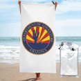 thumbnail image 1 of Toalla de playa familiar retro con bandera de Arizona, toallas de baño de microfibra, manta de playa suave para desfiles, natación, yoga, mujeres y hombres, 1 of 4