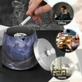 thumbnail image 4 of Yayeee Ashtray with Lid for Cigarette Smokeless Stainless Steel Home Ash Holder, Moonlight Mountain, 4 of 7