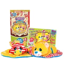 Cutetitos Mini Stuffed Animals & Plush Toy, Taste Buddito Buttered Popcorn 2 Zebraito & Lionito