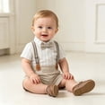 thumbnail image 7 of Auroural Toddler Boys Clothes 12-18 Mon Infant and Toddler Short Sleeve Bodysuit Crawling Suit Top and Rompers Pants Set, 7 of 7