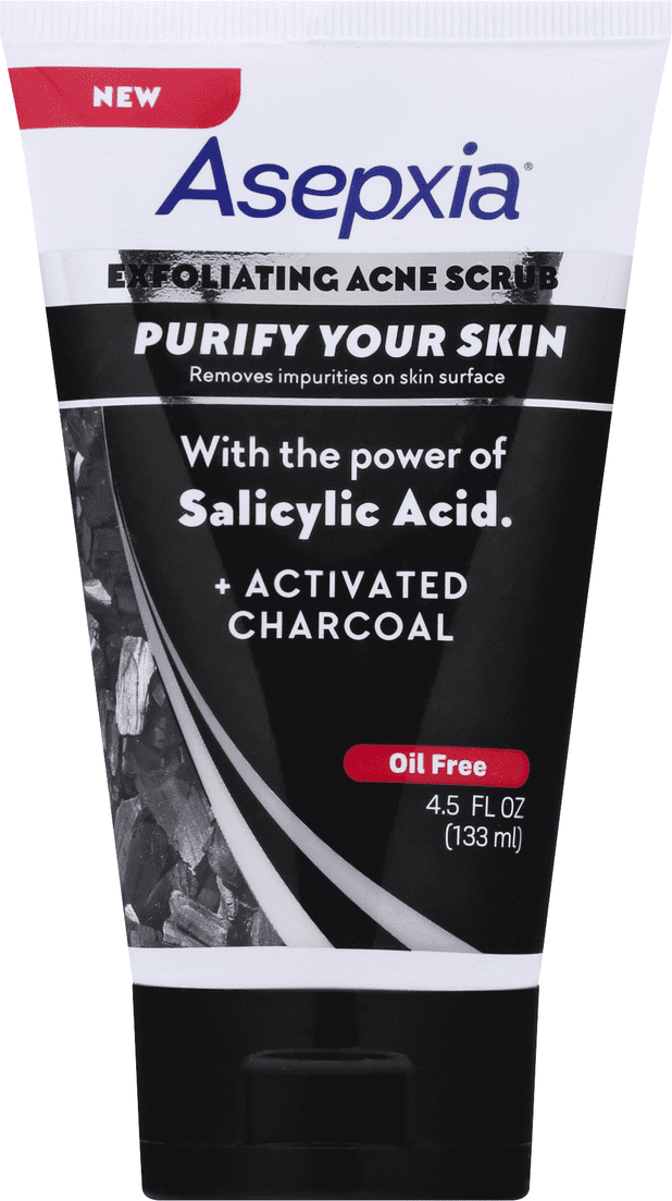 Asepxia + Activated Charcoal Exfoliating Acne Scrub 4.5 oz