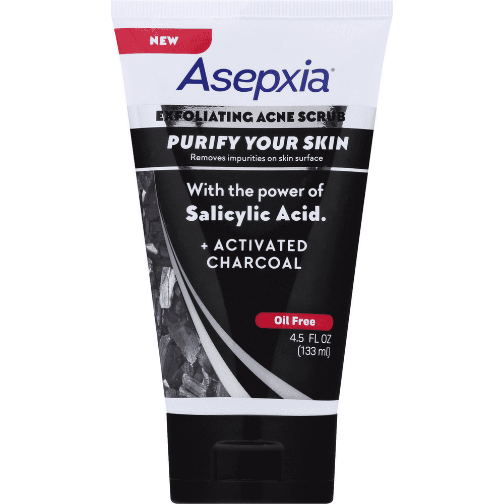 Asepxia + Activated Charcoal Exfoliating Acne Scrub 4.5 oz Walmart