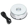 thumbnail image 2 of Rotating Display Stand 360° Rotating LED Lights 80 Seconds Per Lap USB Charging LED Display Base for Cups Crystals, 2 of 14