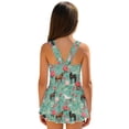 thumbnail image 2 of DISNIMO Girls Swimsuit Horse Flower Print One Piece Bathing Suit Sleeveless Breathable Swimwear for Kids Girls U Neck Halter Swim Dress Hawaiian Summer Beach Swimsuits, 2 of 8