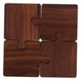 thumbnail image 6 of HAMPPLIES Tea Ceremony Tea Coaster Dark Brown Wood Heat Resistant, 6 of 8