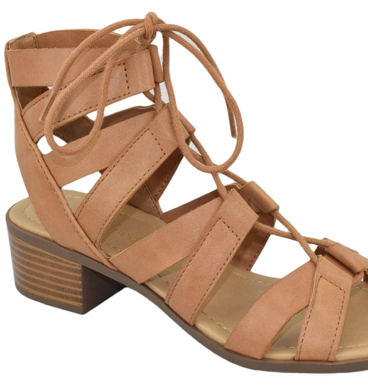 tan heeled gladiator sandals