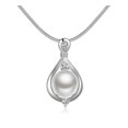 thumbnail image 7 of QQTDFG Unisex Sterling Silver Necklace Pendant Glass Pearl 18 Inches 1MM Lobster B39-default, 7 of 7