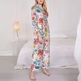 thumbnail image 5 of Wukai Floral Ditsy Print Women's Pajama Set - Soft Long Sleeve Sleepwear for Comfort and Style-Small, 5 of 9