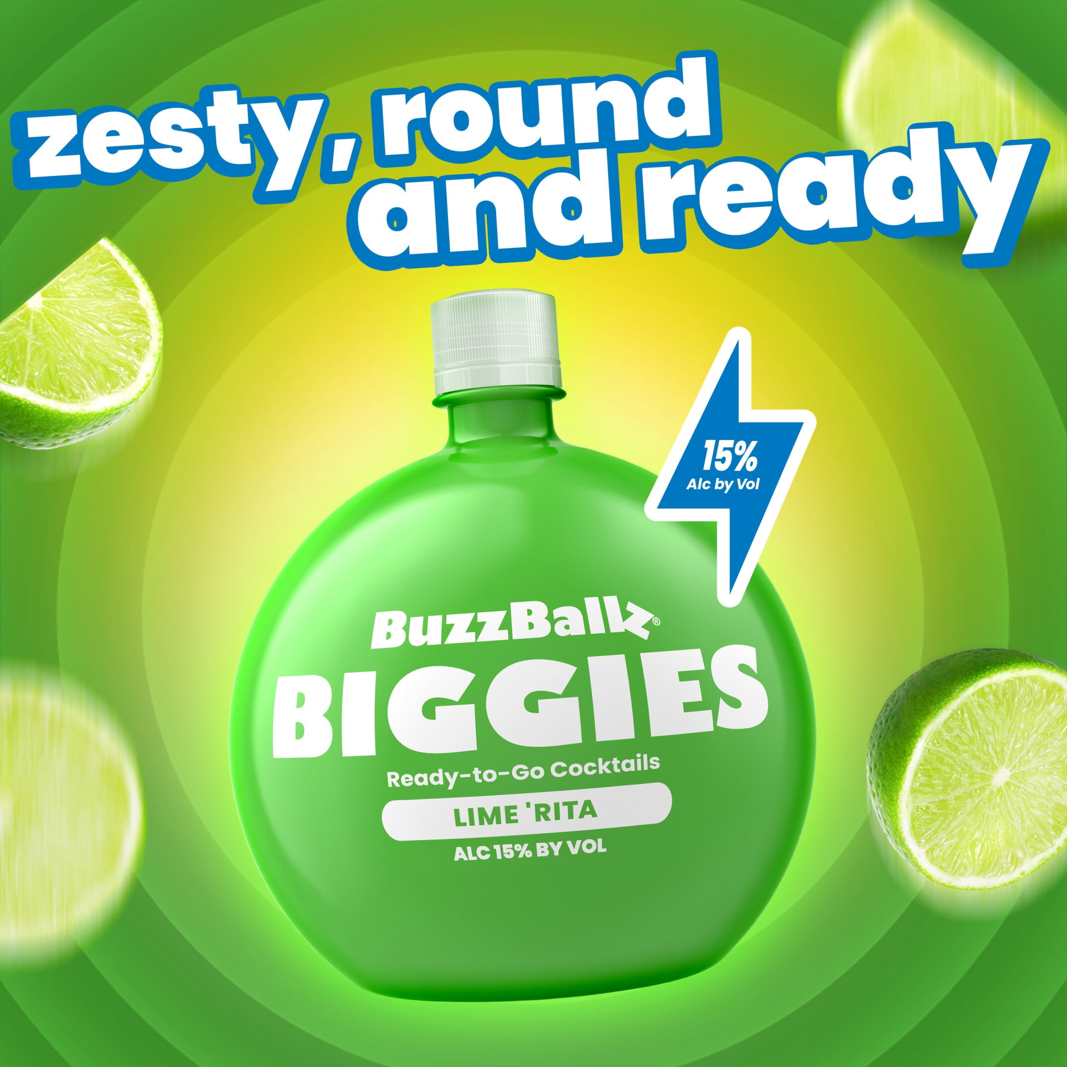 BuzzBallz Biggies Tequila 'Rita,  1.75L Bottle, ABV 15%