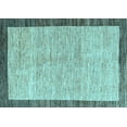 thumbnail image 1 of Ahgly Company Indoor Rectangle Abstract Light Blue Modern Area Rugs, 2' x 5', 1 of 4