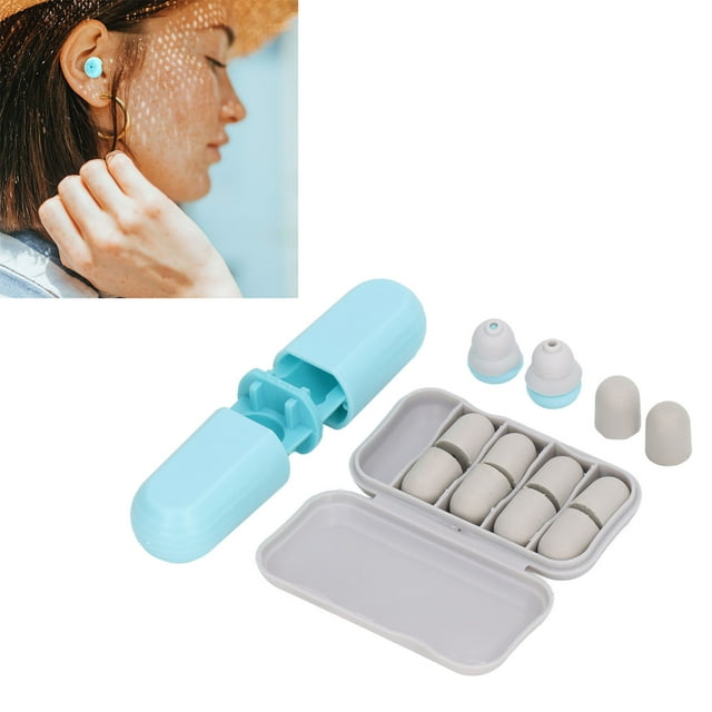 Tapones para los oídos a prueba de ruido, tapones para los oídos con aislamiento de sonido estupendo, tapones para los oídos de silicona, tapones para los oídos para dormir, funcionalidad inteligente