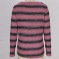 thumbnail image 6 of qolati Sweaters for Women V Neck Casual Ribbed Knit Long Sleeve Tops Lightweight Color Block Striped Pullover Blouses Fall Fashion Outfits Pink XXL, 6 of 7