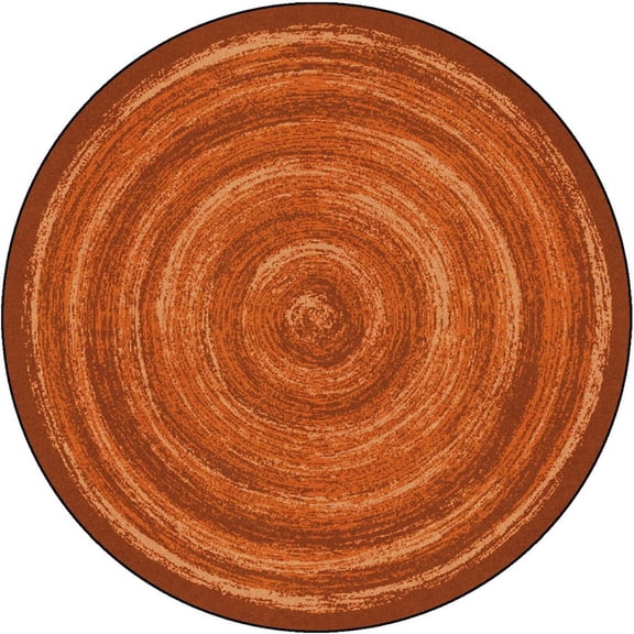 Joy Carpets Feeling Fun 13'2" Round area rug in color Orange
