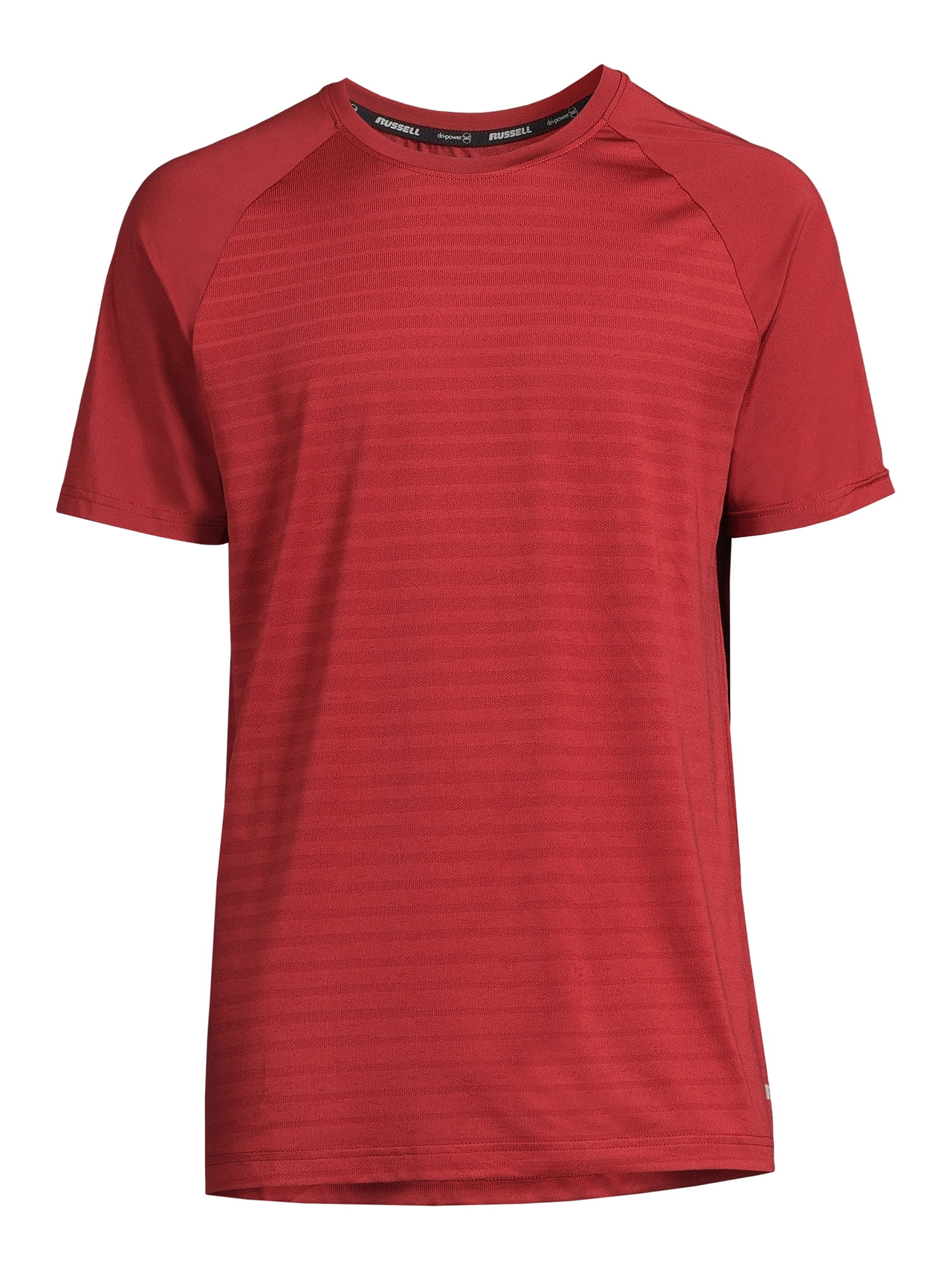 Russell Men's and Big Men's Active Asymmetrical Striped T-Shirt, up to Size 5XL