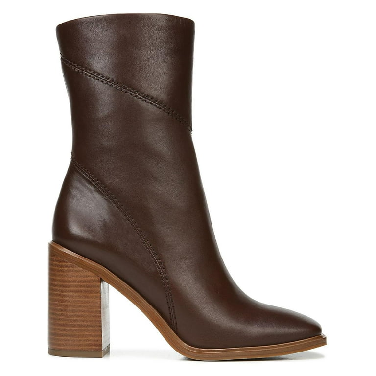 Franco Sarto Womens Stevie Leather Square Toe Mid Calf Boots Walmart