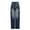 B-Dark Blue, variant on Women's Jeans High Rise Bootcut High Waist Pocket Wide Leg Flared Skinny Button Trousers
