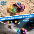 thumbnail image 5 of JoyStone Amphibious Remote Control Car Boat with LED Lights, 4WD RC Stunt Car Toy for Boys Girls, Water Beach Pool Toys for Kids Ages 8-12, Red, 5 of 8