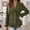 Army Green, variant on Women's Corduroy Blazer Notched Lapel Button Front Ruffle Cuff Peplum Hem Fitted Long Sleeve Vintage Dressy Business Casual Fall Winter Jacket Coat Wine