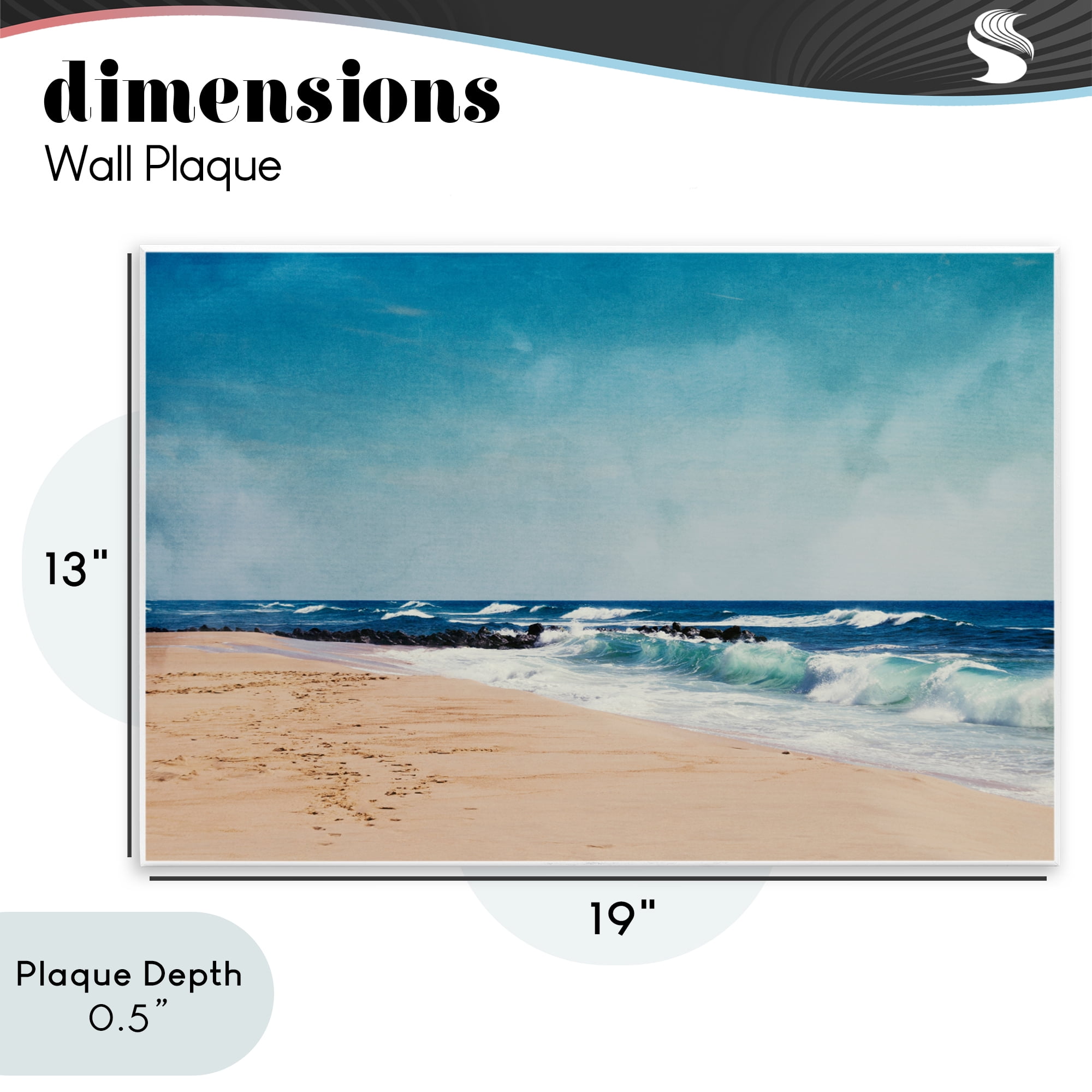 Stupell Industries Atlantic Waves Shoreline Wall Plaque Art, design by Dirk Wüstenhagen