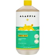Alaffia Babies and Kids Bubble Bath, Gentle Baby Essentials for Delicate Skin, Cleansing & Calming Bubbles, Plant Based Formula, Vegan, Eucalyptus Mint, 32 Fl Oz