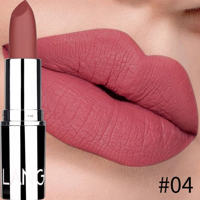 Salud y Belleza, Belleza y Maquillaje, Labial/Brillo Labial, Labial, Langmanni Matte Lipstick Non-Stick Lipstick Lip Makeup Colour Riched Intensed Volume Matte Lipstick, Un labial