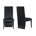 thumbnail image 2 of HomeRoots 564878 Black Upholstered Velvet Dining Side Chairs - Set of 2, 2 of 5