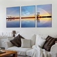 thumbnail image 2 of SHANXI Artwork Modern Framed Canvas Paintings Tree sun lake sunrise Wall Art Prints Picture for Wall Decoration Home Office Living Room Gift 12"x16"x3pcs, 2 of 6