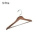 thumbnail image 3 of 5uds B17 Sólida Madera Traje Perchas 380mm Longitud U-Muescas Retro Abrigo Percha con Inoxidable Acero Gancho para Chaqueta Pantalones Camisa, 3 of 7