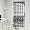 thumbnail image 2 of Small Stall Narrow Shower Curtain 36"W x 72"L – Tropical Bohemian Leaves, Mid-Century Abstract Boho Botanical Bathroom Decor, Vintage Floral Palm Leaf Pattern, Rustic Tribal Folk Style, 2 of 5