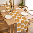 thumbnail image 3 of Orange Dahlia Table Runner - 70 Inch Long, Kitchen Dining Table Runner Dresser Scarves, Farmhouse Abstract Gray Floral Flowers Farmhouse Decor for Coffee Tables Wedding Party Banquet, 3 of 8