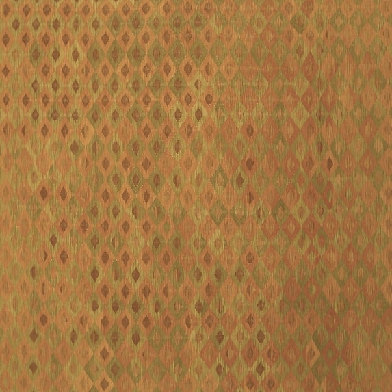 Ahgly Company Indoor Square Abstract Brown Contemporary Area Rugs, 5' Square