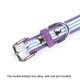 thumbnail image 3 of Collar morado para cachorros y mascotas, collar ajustable con lazo a rayas para perros, 3 of 8