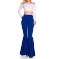 thumbnail image 1 of Txlixc Pantalones de campana sexy femenina, pantalones de moda retro sin fisuras de color sólido y cintura alta Txlixc  moda, 1 of 6