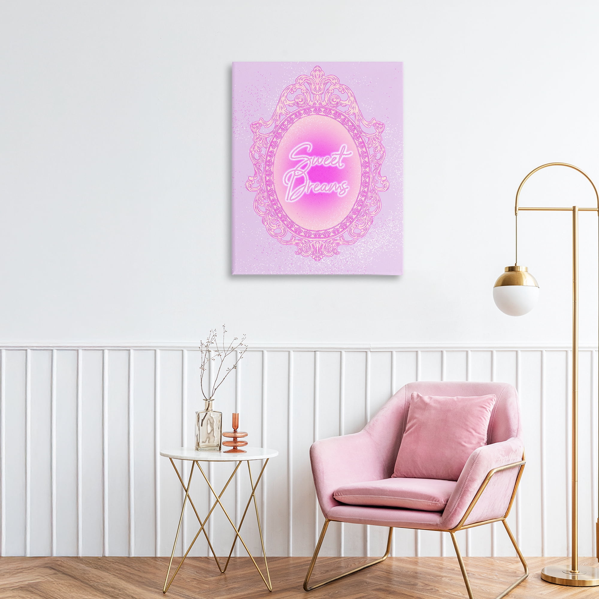 Stupell Industries Sweet Dreams Ornate Mirror Canvas Wall Art, design by Ziwei Li