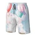 thumbnail image 4 of Zufioo Cute Elephant for Men's Casual Beach Shorts, Sports Fitness Quick-drying Drawstring Shorts with Pockets for Home Wear-Large, 4 of 6