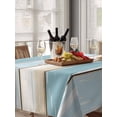 thumbnail image 6 of Blue Beige Wood Grain Table Cloth 60x102 Inch Rectangle, Vintage Board Farmhouse Retro Waterproof Tablecloth Washable Table Cover for Party Picnic Dinner Decor, 6 of 9