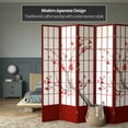 thumbnail image 2 of Oriental Furniture 7 ft. Tall Cherry Blossom Shoji Screen - Rosewood - 5 Panel, 2 of 6
