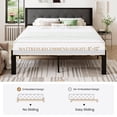 thumbnail image 3 of Merrland Black King Size Metal Platform Bed Frame with Fabric Headboard, Under-bed Storage, 3 of 10