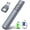 A-Silver, variant on Presentation Clicker with Air Mouse, RF 2.4GHz PowerPoint Clicker for PPT | Rechargeable Wireless Presenter Remote, 2-in-1 USB Type C Presentation Clicker Slide Advancer,Black