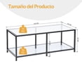 thumbnail image 4 of Mesa de Centro Vidrio Moderna Negro FurnitureR Moderno, 4 of 9