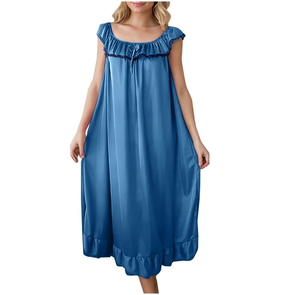 Sleepwear For Women Nightgown Lingerie for Women Long Sleeveless Night Style Soft Nightdress Classic Relaxed Ladies Sleepwear