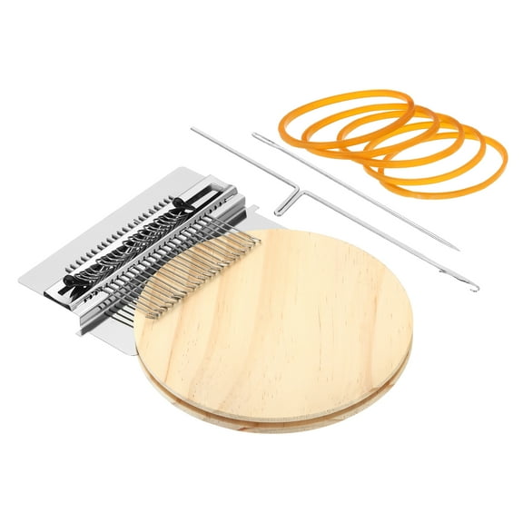 Uxcell 21 Hooks Mini Weaving Machines Kit, Metal Quickly Small Darning Weave Tool with Accessories, Style 1