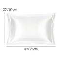 thumbnail image 5 of PiccoCasa 2 Pcs Retro Satin Pillow Cases for Hair and Skin with Envelope Closure White Standard, 5 of 7